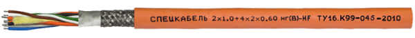 СПЕЦКАБЕЛЬ 2х1,0+4х2х0,60 нг(В)-HF